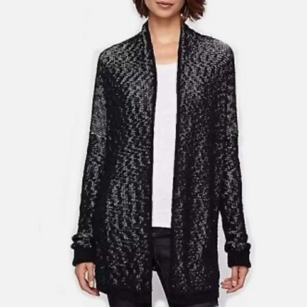 Eileen Fisher Organic Cotton Reversible Cardigan Sweater Size Small
